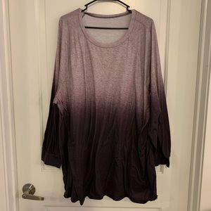 Shein purple ombré long sleeve shirt